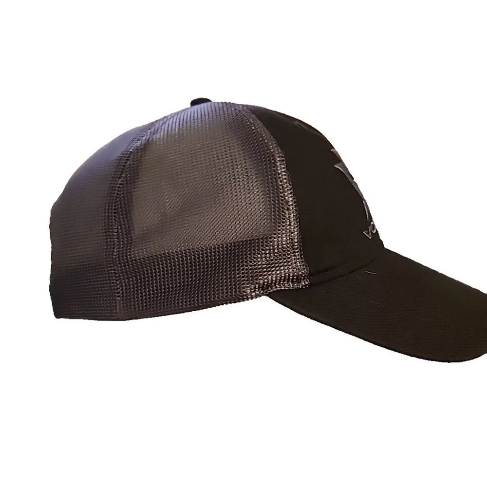 Vortex Optics Black Gray Embroidered Logo Snapback Trucker Hat / Cap